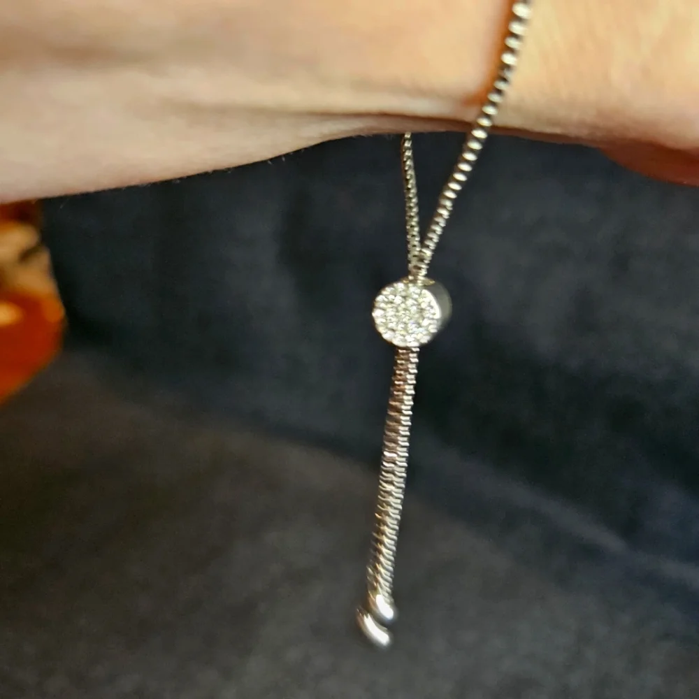 Brilliance Silver Plated Faith Swarovski Crystal Cross Heart Slider Bracelet